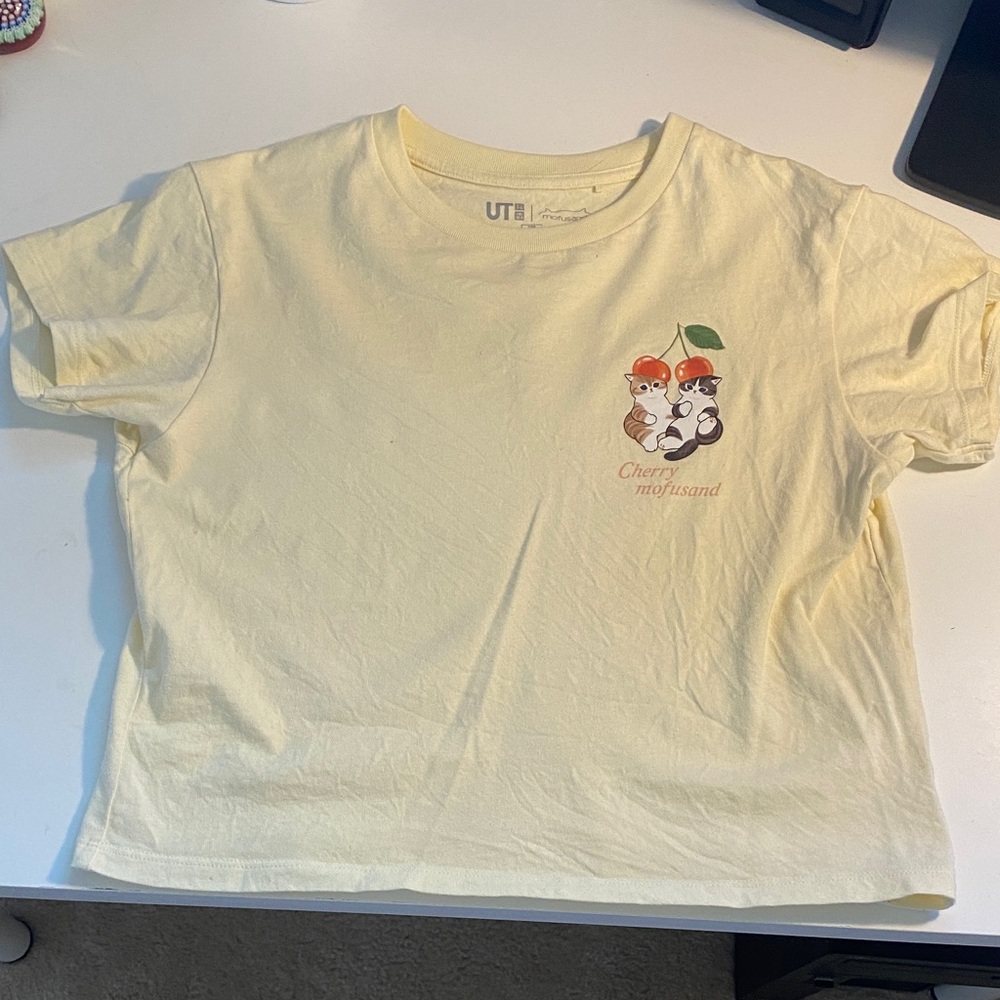 Uniqlo Light Yellow Kids Graphic Tee